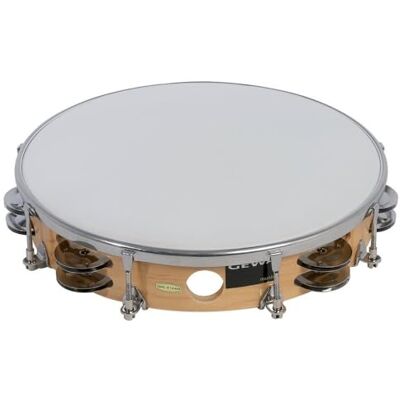 GEWA Traditionele tamboerijn met belletjes, tamboerijn met houten frame (afstembaar houten frame van esdoorn, 16 paar stalen bellen, perfect voor schoolklassen en percussie-sets) GEWA Traditionele tamboerijn met belletjes, tamboerijn met houten frame (afstembaar houten frame van esdoorn, 16 paar stalen bellen, perfect voor schoolklassen en percussie-sets)