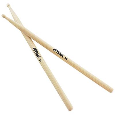 Tiger TDA77-5B 5B Drumsticks met Hickory-Oliven, 1 paar Tiger TDA77-5B 5B Drumsticks met Hickory-Oliven, 1 paar