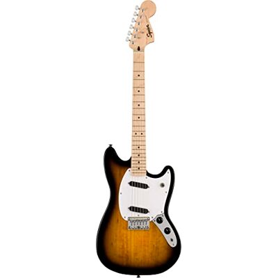 Fender Squier Sonic MN Elektrische gitaar, veelzijdig inzetbaar, klassiek design, voor beginners en gevorderden met gratis virtuele lessen op Play, Sunburst Fender Squier Sonic MN Elektrische gitaar, veelzijdig inzetbaar, klassiek design, voor beginners en gevorderden met gratis virtuele lessen op Play, Sunburst