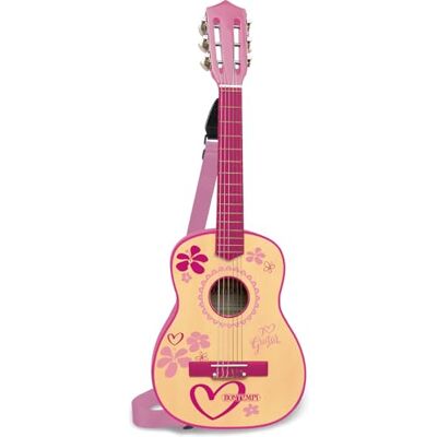 Bontempi WoodHarmony Klassieke houten gitaar, 75 cm, roze voor authentieke muzikale avonturen Bontempi WoodHarmony Klassieke houten gitaar, 75 cm, roze voor authentieke muzikale avonturen