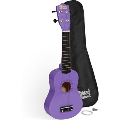 Mad About SU8 Sopraan Ukulele met gratis gigbag, pick en reservesnaren geweldig voor scholen en beginners, nu met Carbon Black Strings voor verbeterde Tuning paars Étui, médiator et cordes de rechange inclus, avec des cordes en fluorocarbone pour un mei Mad About SU8 Sopraan Ukulele met gratis gigbag, pick en reservesnaren geweldig voor scholen en beginners, nu met Carbon Black Strings voor verbeterde Tuning paars Étui, médiator et cordes de rechange inclus, avec des cordes en fluorocarbone pour un mei