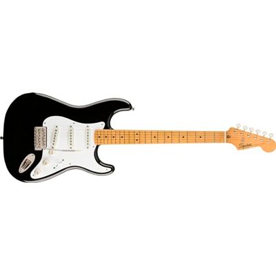 Fender Squier by klassieke Vibe '50s Stratocaster, elektrische gitaar, esdoorntoets, zwart Fender Squier by klassieke Vibe '50s Stratocaster, elektrische gitaar, esdoorntoets, zwart