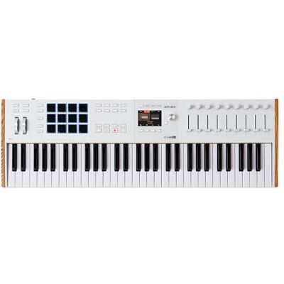 Arturia KeyLab 61 MK3 MIDI-controller wit voor muziekproductie met all-in-one softwarepakket 61 toetsen, 9 encoders, 9 faders, 1 modulatiewiel, 1 pitch bendwiel, 12 pads wit Arturia KeyLab 61 MK3 MIDI-controller wit voor muziekproductie met all-in-one softwarepakket 61 toetsen, 9 encoders, 9 faders, 1 modulatiewiel, 1 pitch bendwiel, 12 pads wit