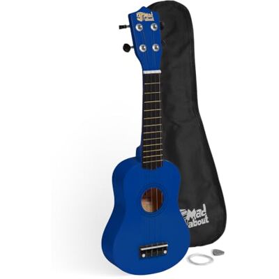 Mad About SU8 Sopraan Ukulele met gratis gigbag, pick en reservesnaren geweldig voor scholen en beginners, nu met Carbon Black Strings voor verbeterde Tuning blauw Sac de transport inclus, idéal pour les écoles et les débutants, finition bleue attrayant Mad About SU8 Sopraan Ukulele met gratis gigbag, pick en reservesnaren geweldig voor scholen en beginners, nu met Carbon Black Strings voor verbeterde Tuning blauw Sac de transport inclus, idéal pour les écoles et les débutants, finition bleue attrayant