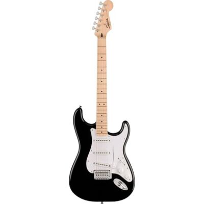Fender Squier by Sonic Stratocaster Elektrische gitaar met esdoorntoetsenbord, Pickguard wit en zwart, single-coil pickup, met gratis lessen op Play Fender Squier by Sonic Stratocaster Elektrische gitaar met esdoorntoetsenbord, Pickguard wit en zwart, single-coil pickup, met gratis lessen op Play