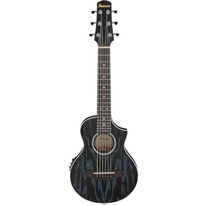 Ibanez EWP16EWB-GAO Piccolo Elektro-akoestische gitaar met tas, compacte stalen snaar met Florentijnse snede, bovenkant en body van essenhout, microfoon onder het zadel en AEQ-2U voorversterker Galaxy Aqua Ibanez EWP16EWB-GAO Piccolo Elektro-akoestische gitaar met tas, compacte stalen snaar met Florentijnse snede, bovenkant en body van essenhout, microfoon onder het zadel en AEQ-2U voorversterker Galaxy Aqua