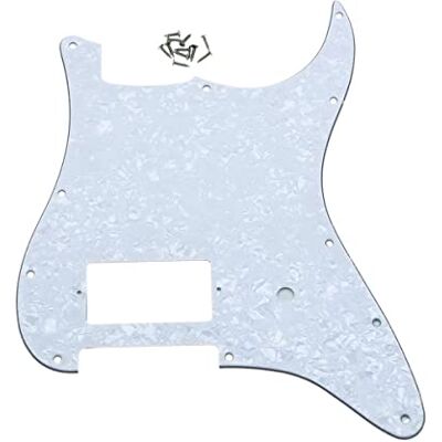 Dopro ST Strat One Humbucker FD Delonge White Pearl 11-gaats gitaarpickguard Dopro ST Strat One Humbucker FD Delonge White Pearl 11-gaats gitaarpickguard