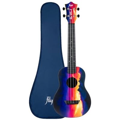 Flight Elise Ecklund Signature Reisukelele zonsondergang motief Sopraan Flight Elise Ecklund Signature Reisukelele zonsondergang motief Sopraan