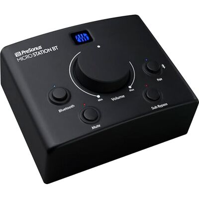 PreSonus MicroStation BT, 2.1 luidsprekermonitor controller met Bluetooth-connectiviteit en subwooferuitgang PreSonus MicroStation BT, 2.1 luidsprekermonitor controller met Bluetooth-connectiviteit en subwooferuitgang