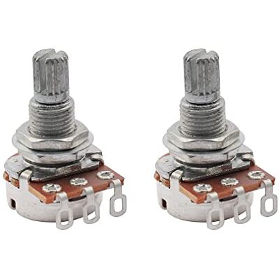 Musiclily B250K Metrische Coarse 18-Spline Split Shaft Mini lineaire as potentiometer voor elektrische gitaar en bas (2 stuks) Linéaire,pour Guitare électrique et Basse Musiclily B250K Metrische Coarse 18-Spline Split Shaft Mini lineaire as potentiometer voor elektrische gitaar en bas (2 stuks) Linéaire,pour Guitare électrique et Basse