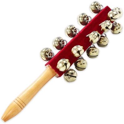 A-Star Bellstok, 21 klokken, houten handvat, 26 cm 21 belletjes op houten handvat, 26 cm, klaslokaal percussie voor scholen, groepen en muzikaal ontwaken A-Star Bellstok, 21 klokken, houten handvat, 26 cm 21 belletjes op houten handvat, 26 cm, klaslokaal percussie voor scholen, groepen en muzikaal ontwaken