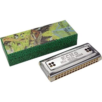 Hohner Echo Harp 5464 CG mondharmonica in C/G-toon Hohner Echo Harp 5464 CG mondharmonica in C/G-toon