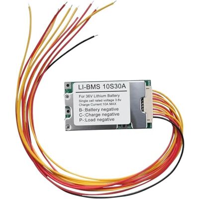 Jadeshay BMS 18650 lithiumbatterijbescherming, plaat 10 S, 36 V, 30 A, Li-ion, batterijbescherming, plaat met balanceringsfunctie en bescherming tegen overbelasting en overstroom Jadeshay BMS 18650 lithiumbatterijbescherming, plaat 10 S, 36 V, 30 A, Li-ion, batterijbescherming, plaat met balanceringsfunctie en bescherming tegen overbelasting en overstroom