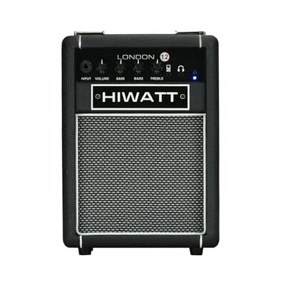 Hiwatt London 12 Combo versterker voor gitaar, 12 W, 1 kanaal, bluetooth, hoofdtelefoonuitgang 3,5 mm, AUX in, volumeregeling, versterking, hoog en laag, stroomvoorziening inbegrepen, kleur zwart Hiwatt London 12 Combo versterker voor gitaar, 12 W, 1 kanaal, bluetooth, hoofdtelefoonuitgang 3,5 mm, AUX in, volumeregeling, versterking, hoog en laag, stroomvoorziening inbegrepen, kleur zwart