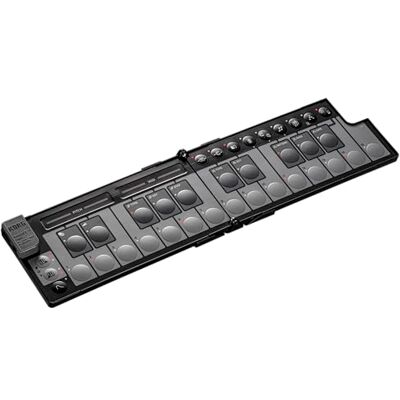 Korg nanoKEY Fold 25 toetsen opvouwbaar MIDI-controllertoetsenbord met USB-C en TRS-MIDI zwart Korg nanoKEY Fold 25 toetsen opvouwbaar MIDI-controllertoetsenbord met USB-C en TRS-MIDI zwart