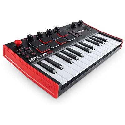 Akai MPK Mini Play MK3 – MIDI Keyboard Controller met ingebouwde luidspreker, interne geluiden, dynamisch keybed, MPC-pads en softwaresuite Akai MPK Mini Play MK3 – MIDI Keyboard Controller met ingebouwde luidspreker, interne geluiden, dynamisch keybed, MPC-pads en softwaresuite