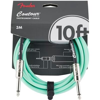 Fender 10' Contour-serie gereedschapskabel, Seafoam Green Fender 10' Contour-serie gereedschapskabel, Seafoam Green