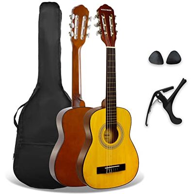 3rd Avenue Xf Pack Klassieke gitaar voor kinderen, junior maat 1/4, voor beginners, akoestische gitaar met nylon snaren, hoes, capodaster en plectrums natuurlijk 3rd Avenue Xf Pack Klassieke gitaar voor kinderen, junior maat 1/4, voor beginners, akoestische gitaar met nylon snaren, hoes, capodaster en plectrums natuurlijk