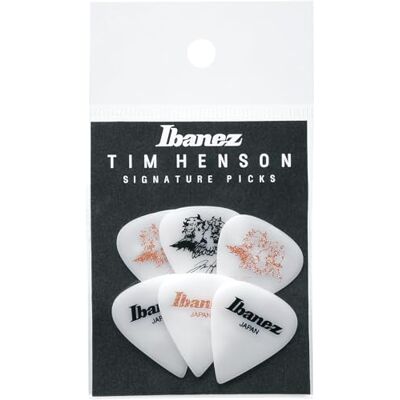 Ibanez Tim Henson Signature Pick, Teardrop Shape, 1,11 mm, Polyacetaal, Kleur: Roze en Wit Ibanez Tim Henson Signature Pick, Teardrop Shape, 1,11 mm, Polyacetaal, Kleur: Roze en Wit