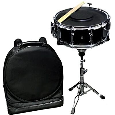 GEWA Pure Snaredrum starterset 14x5.5" zwart incl. transporttas en rubberen mat GEWA Pure Snaredrum starterset 14x5.5" zwart incl. transporttas en rubberen mat