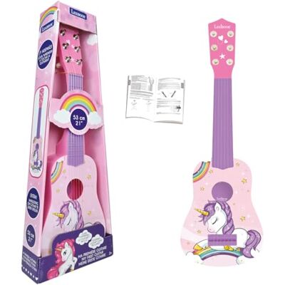 Lexibook , Eenhoorn, mijn eerste gitaar voor kinderen, 6 nylon snaren, 53,3 cm lang, inclusief gids, roze, K200UNILXB Lexibook , Eenhoorn, mijn eerste gitaar voor kinderen, 6 nylon snaren, 53,3 cm lang, inclusief gids, roze, K200UNILXB