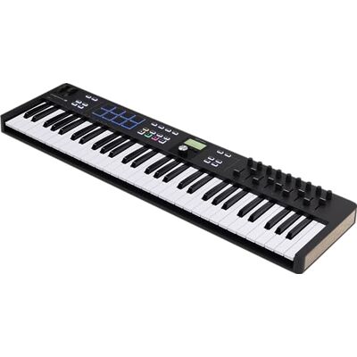 Arturia KeyLab Essential 61 mk3 MIDI-controllertoetsenbord voor muziekproductie 61 toetsen, 9 encoders, 9 faders, 1 modulatiewiel, 1 pitch bend wiel, 8 pads zwart Arturia KeyLab Essential 61 mk3 MIDI-controllertoetsenbord voor muziekproductie 61 toetsen, 9 encoders, 9 faders, 1 modulatiewiel, 1 pitch bend wiel, 8 pads zwart