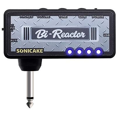 SONICAKE Hoofdtelefoon Versterker voor Gitaar Mini AmPlug Versterker met Delay Effect US Style High Gain Tone Oplaadbare Zak Bi-Reactor SONICAKE Hoofdtelefoon Versterker voor Gitaar Mini AmPlug Versterker met Delay Effect US Style High Gain Tone Oplaadbare Zak Bi-Reactor
