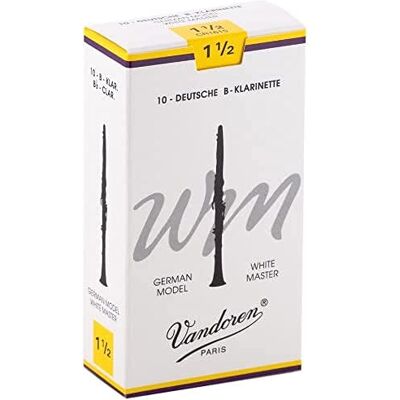 Vandoren German White Master CR1615 vellen voor BB-klarinetten, dikte 1,5, 10 stuks Vandoren German White Master CR1615 vellen voor BB-klarinetten, dikte 1,5, 10 stuks
