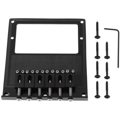 Briny River Gitaarbrug 101 x 89 mm compatibel met Telecaster gitaar zwart chroom Briny River Gitaarbrug 101 x 89 mm compatibel met Telecaster gitaar zwart chroom