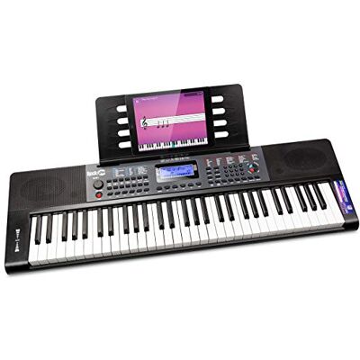 RockJam 61-toetsen piano keybord met Pitch Bend, voeding, muziekstandaard, pianonotenstickers en Simply Piano lessen RockJam 61-toetsen piano keybord met Pitch Bend, voeding, muziekstandaard, pianonotenstickers en Simply Piano lessen
