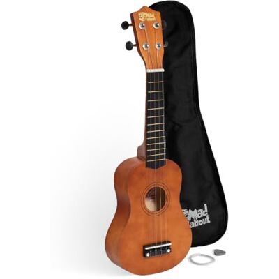 Mad About SU8 Sopraan Ukulele met gratis gigbag, pick en reservesnaren geweldig voor scholen en beginners, nu met Carbon Black Strings voor verbeterde Tuning natuurlijke Étui, médiator et cordes de rechange inclus, avec des cordes en fluorocarbone pour Mad About SU8 Sopraan Ukulele met gratis gigbag, pick en reservesnaren geweldig voor scholen en beginners, nu met Carbon Black Strings voor verbeterde Tuning natuurlijke Étui, médiator et cordes de rechange inclus, avec des cordes en fluorocarbone pour