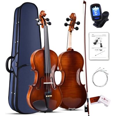 Aileen MUSIC Aileen Viool 4/4 volwassenen, beginner viool met glanzende antieke look Aileen MUSIC Aileen Viool 4/4 volwassenen, beginner viool met glanzende antieke look