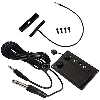 Alnicov Black Electric Silent EQ Pickup Piezo Viool met steekgat, vioolkabel, vioolhouder, snaarinstrumentenonderdelen Alnicov Black Electric Silent EQ Pickup Piezo Viool met steekgat, vioolkabel, vioolhouder, snaarinstrumentenonderdelen