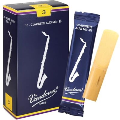 Vandoren CR143 Bladen voor klarinet Altviool 3, 10 bladen Vandoren CR143 Bladen voor klarinet Altviool 3, 10 bladen