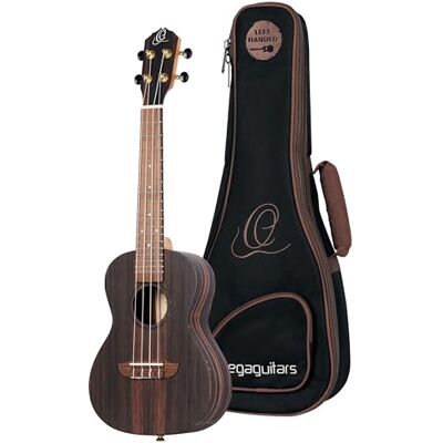 Ortega Guitars Ukelele Concert Gaucher Akoestiek Timber Serie Inclusief hoes Ebbenhout, Natuur (RUEB-CC-L) Ortega Guitars Ukelele Concert Gaucher Akoestiek Timber Serie Inclusief hoes Ebbenhout, Natuur (RUEB-CC-L)