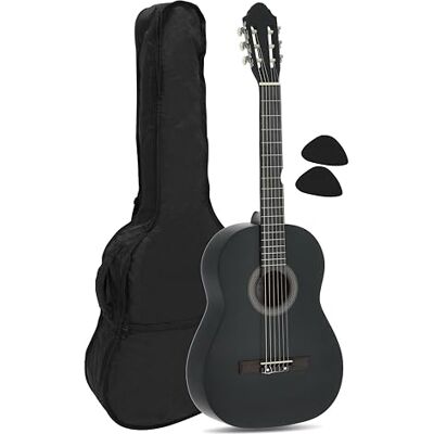 Juan Miguel Navarrez Navarrez NV12 klassieke gitaar 4/4 zwart incl. Gig Bag, plectrums Juan Miguel Navarrez Navarrez NV12 klassieke gitaar 4/4 zwart incl. Gig Bag, plectrums