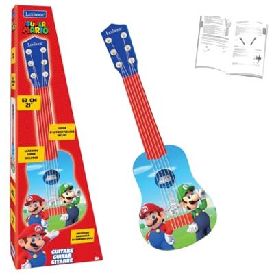 Lexibook , Super Mario, mijn eerste gitaar voor kinderen, 6 nylon snaren, 53,3 cm lang, inclusief gids, blauw/rood, K200NILXB 53 cm gitaar, 6 nylon snaren, inclusief leergids, blauw/rood Lexibook , Super Mario, mijn eerste gitaar voor kinderen, 6 nylon snaren, 53,3 cm lang, inclusief gids, blauw/rood, K200NILXB 53 cm gitaar, 6 nylon snaren, inclusief leergids, blauw/rood