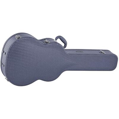GEWA Vipera gitaartas klassieke gitaartas houten kern gebogen deksel blauw accessoirevak hygrometer GEWA Vipera gitaartas klassieke gitaartas houten kern gebogen deksel blauw accessoirevak hygrometer