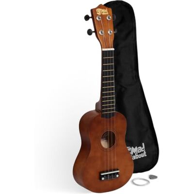 Mad About SU8 Sopraan Ukulele met gratis gigbag, pick en reservesnaren geweldig voor scholen en beginners, nu met Carbon Black Strings voor verbeterde Tuning donker hout Comprend housse, médiator et cordes de rechange, avec cordes en fluorocarbone pour Mad About SU8 Sopraan Ukulele met gratis gigbag, pick en reservesnaren geweldig voor scholen en beginners, nu met Carbon Black Strings voor verbeterde Tuning donker hout Comprend housse, médiator et cordes de rechange, avec cordes en fluorocarbone pour