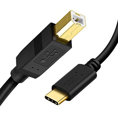 CableCreation 2 m USB B naar USB C printerkabel, type B naar type C printerkabel voor MacBook Pro, Air, MIDI-kabel voor Yamaha Casio digitale piano, MIDI-toetsenbord, DJ-controller, DAC CableCreation 2 m USB B naar USB C printerkabel, type B naar type C printerkabel voor MacBook Pro, Air, MIDI-kabel voor Yamaha Casio digitale piano, MIDI-toetsenbord, DJ-controller, DAC