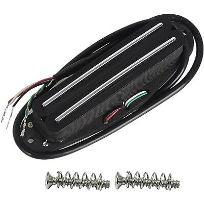 FLEOR Alnico 5 Hot Rail Humbucker Single Coil Micro 13-14K Humbucker Zwart Fit ST SQ TL Gitaar FLEOR Alnico 5 Hot Rail Humbucker Single Coil Micro 13-14K Humbucker Zwart Fit ST SQ TL Gitaar