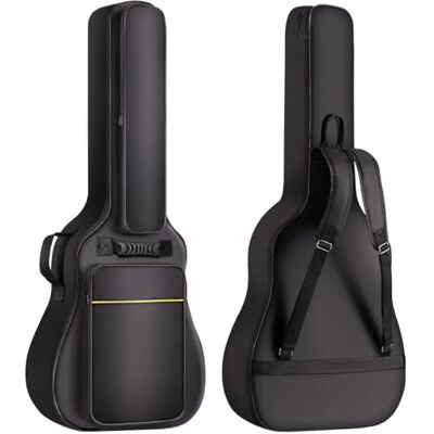 CAHAYA Gig Bag Gitaartas, 8 mm, gevoerd, waterdicht, met muziekstatieftas/muziekstandaard niet inbegrepen, 40 41 inch gitaartas, gitaarhoes voor akoestische gitaren CY0177, zwart, gitaartas CAHAYA Gig Bag Gitaartas, 8 mm, gevoerd, waterdicht, met muziekstatieftas/muziekstandaard niet inbegrepen, 40 41 inch gitaartas, gitaarhoes voor akoestische gitaren CY0177, zwart, gitaartas