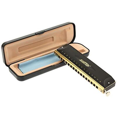 East top Professionele chromatische mondharmonica met 16 gaten, 64 tonen, met C-sleutel, orgelinstrument voor volwassenen, professionele speler, beginners en studenten (BK) East top Professionele chromatische mondharmonica met 16 gaten, 64 tonen, met C-sleutel, orgelinstrument voor volwassenen, professionele speler, beginners en studenten (BK)