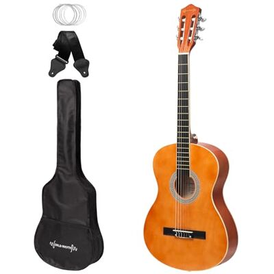 World Rhythm Klassieke gitaar 4/4 Spaanse natuur Gitaar in volledige grootte voor beginners, ideaal voor kinderen vanaf 12 jaar en klassiek leren. World Rhythm Klassieke gitaar 4/4 Spaanse natuur Gitaar in volledige grootte voor beginners, ideaal voor kinderen vanaf 12 jaar en klassiek leren.