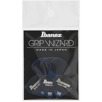 Ibanez PPA16HSG-DB Grip WIZARD plectrums met zandgreep, 1,0 mm, donkerblauw, 6 stuks Ibanez PPA16HSG-DB Grip WIZARD plectrums met zandgreep, 1,0 mm, donkerblauw, 6 stuks