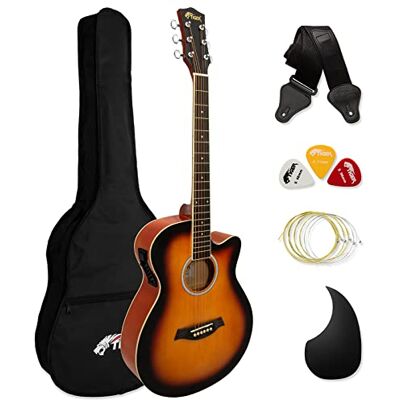 Tiger ACG4-SB Sunburst elektrische akoestische gitaar voor beginners Tiger ACG4-SB Sunburst elektrische akoestische gitaar voor beginners