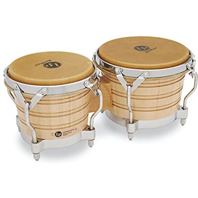 Latin Percussion Generation II houten bongo's 7 1/4" + 8 5/8" natuur beige Latin Percussion Generation II houten bongo's 7 1/4" + 8 5/8" natuur beige