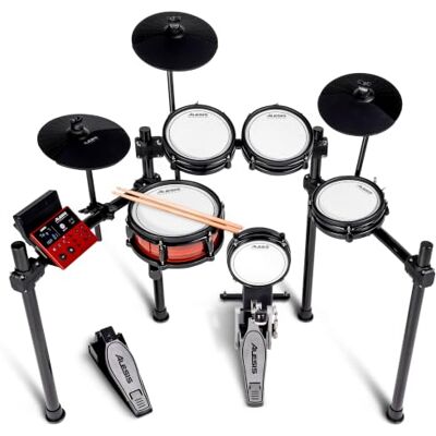 Alesis Nitro Pro Elektronische batterij Lichte dubbele zone 10 inch, Toms Double Zone 8 inch, 10 inch cimbalen, 500+ BFD-geluiden, Bluetooth Alesis Nitro Pro Elektronische batterij Lichte dubbele zone 10 inch, Toms Double Zone 8 inch, 10 inch cimbalen, 500+ BFD-geluiden, Bluetooth