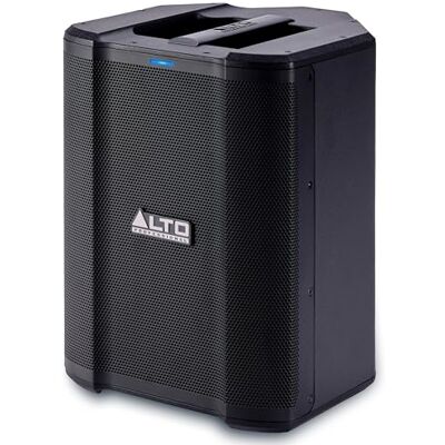 ALTO BUSKER PA-geluidssysteem, draagbaar, 200 W Oplaadbare batterij, Bluetooth, 3-kanaals mixer, Alesis FX-effecten, bediening via app en opladen via USB ALTO BUSKER PA-geluidssysteem, draagbaar, 200 W Oplaadbare batterij, Bluetooth, 3-kanaals mixer, Alesis FX-effecten, bediening via app en opladen via USB