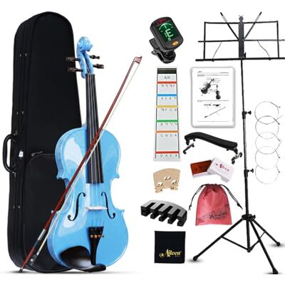Aileen MUSIC Aileen Student viool voor beginners (blauw, maat 4/4) Aileen MUSIC Aileen Student viool voor beginners (blauw, maat 4/4)